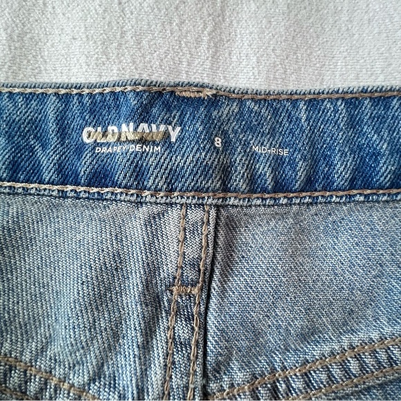 Old Navy NWT Mid-Rise Denim Jean Maxi Skirt Split Front Med Wash Blue Women’s 8 - Picture 8 of 10